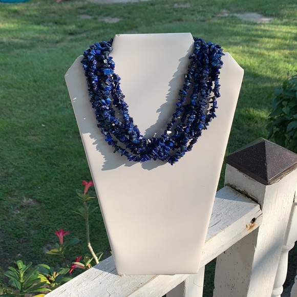 Sterling Ross & Simons Lapis Torsade Necklace - Picture 3 of 17